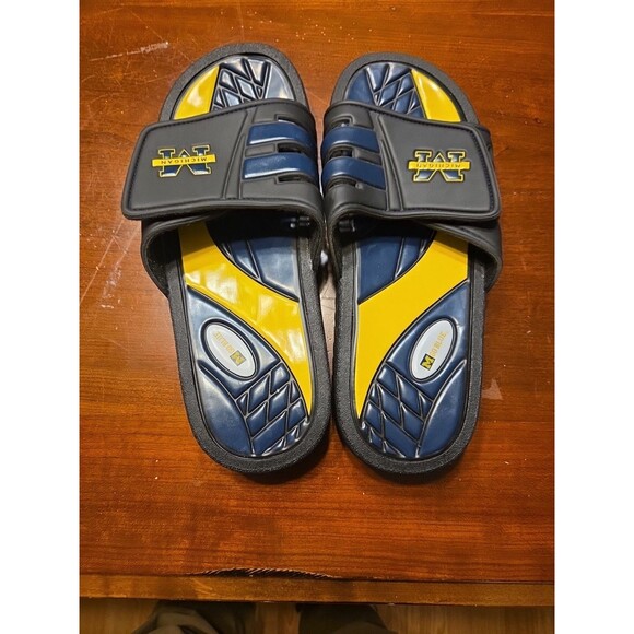 Michigan Slides Size Large 5775243 College Football Sports Swim Shoes - Picture 3 of 7